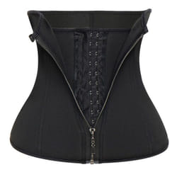 Men Waist Trainer Corset Neoprene Sauna Sweat Trimmer Belt Slimming Body Shaper Tummy Fitness Belt Fat Burner Workout Shapewear - black, XXL