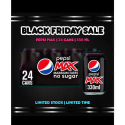 Wholesale Drinks, Bulk Cases of Soft Drinks, Monster, Fanta, Coke, Pepsi and More Beverage - Pepsi MAX Cans 24x330ml