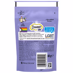 8 x 60g Dreamies Mix Adult Cat Treats Chicken & Duck Cat Biscuits (480g)