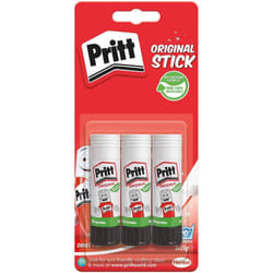 Pritt Glue Stick, Safe & Child-Friendly Craft Glue for Arts & Crafts Activities, Strong-Hold adhesive for School & Office Supplies, 3x22 g Pritt Stick