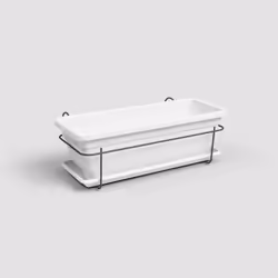 Artevasi Venezia Plant Box Balcony Kit, White, 10 L, 290 mm, 500 mm, 170 mm, 6 pc(s)
