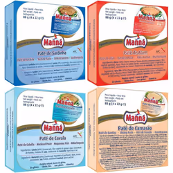 Cans Sardine Spread Manna Portuguese 24 x 22g Portugal Fish Pate 528g