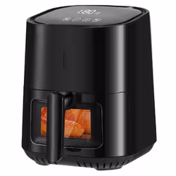 SILVER Praga IP390ATL, Hot air fryer, 4 L, Single, Black, Touch, Stand-alone