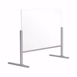 Bi-Office Desk Protective Divider Screen Glass 1000x850mm Clear DSP713