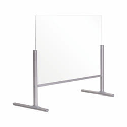 Bi-Office Desk Protective Divider Screen Glass 1000x850mm Clear DSP713