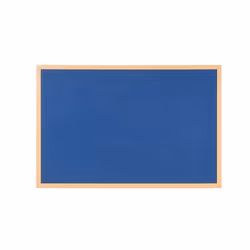 Bi-Office Earth-It Executive Blue Felt Noticeboard Oak Wood Frame 1200