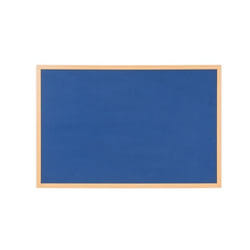 Bi-Office Earth-It Executive Blue Felt Noticeboard Oak Wood Frame 1200
