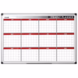 - Displays all twelve months of the year. ideal for long term project planning. tracking holidays. etc - High quality drywipe ...