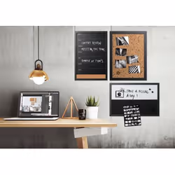Bi-Office BLK/WHITE MESSAGE BOARDS BLK PACK 3
