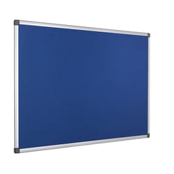 Bi-Office Notice Board Maya, Blue Felt, Aluminium Frame, 90 x 60 cm