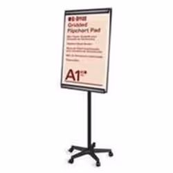Bi-Office Mobile Flipchart Easel. Mobile A1 flipchart easel with a melamine drywipe board. pen tray and sturdy five-star base ...