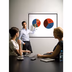 Bi-Office 9D006003, Manual, 2 m, 2 m, 1:1, Matte White, White