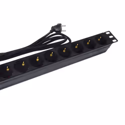 Phasak Power strip 19" 8 sockets with switch 1.5 m - BNS 1518