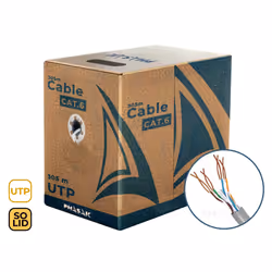 Phasak Network Cable Box Cat.6 UTP Sólido AWG23 CCA 305M - PHR 6302, 305 m, Cat6, U/UTP (UTP), Grey