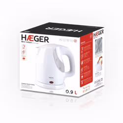 Haeger EK-13W.006B electric kettle 0.9 L 1300 W White
