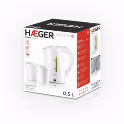Haeger EK-10W.015A electric kettle 0.5 L 1100 W White - Additional view 3