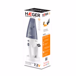Haeger PV-45G.004A handheld vacuum Grey, White Bagless