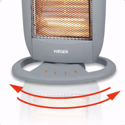 Haeger Halo 1200 Plus Indoor Grey 1200 W Halogen electric space heater