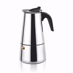 Haeger CP-06S.001A, Moka pot, Metallic, Steel, 6 cups, 1 pc(s), 125 mm
