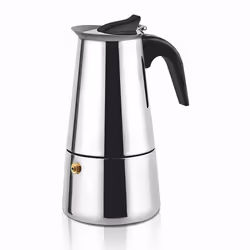 Haeger CP-10S.002A, Moka pot, Metallic, Steel, 10 cups, 1 pc(s), 128 mm