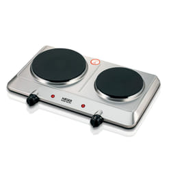 Haeger HP-02S.015A hob Stainless steel Countertop 45.5 cm Coil hob 2 zone(s)