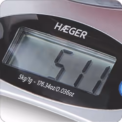 Haeger KS-05B.002B kitchen scale Stainless steel Rectangle Electronic kitchen scale