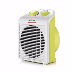 Haeger Fan Heater Thermoheat, Fan electric space heater, Indoor, Floor, Green, White, Rotary, 2000 W
