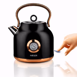 Haeger EK-22B.024A electric kettle 1.7 L 2200 W Black, Gold