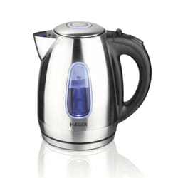 Haeger EK-22S.027A electric kettle 1.7 L 2200 W Black, Stainless steel
