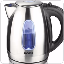 Haeger EK-22S.027A electric kettle 1.7 L 2200 W Black, Stainless steel