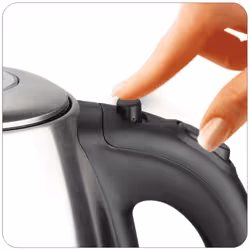 Haeger EK-22S.027A electric kettle 1.7 L 2200 W Black, Stainless steel
