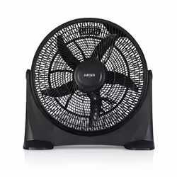Haeger FF-020.007A, Industrial floor fan, Black, 50 cm, 68.91 dB, 0 - 180°, 82.9 m³/h