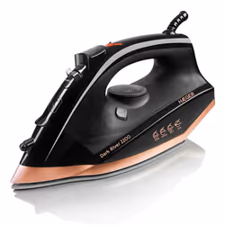 Haeger SI-220.015A, Steam iron, Stainless Steel soleplate, 2.2 m, 60 g/min, Black, 30 g/min