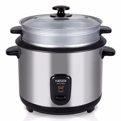 Haeger RC-18L.001A, Stainless steel, 1.8 L, Buttons, 1.2 m, Glass, Stainless steel, Glass