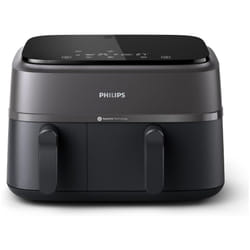 Philips Dual Basket Airfryer 3000 Series, 9L, 2 Drawer Air Fryer, with Breakfast Kit, Rapid Air Technology, Versatile Large A - 9L, With Breakfast set