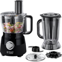 Russell Hobbs Desire Electric Food Processor, Bowl with 1.5L usable capacity, 1.5L Plastic jug, Stainless steel blades, reversible slicin... - Black
