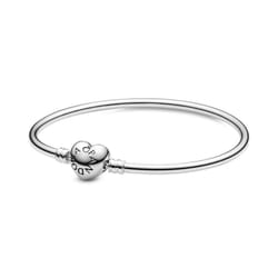 Pandora Moments Heart Clasp Bangle Bracelet 596268-17 For Women