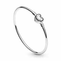 Pandora Moments Heart Clasp Bangle Bracelet 596268-17 For Women