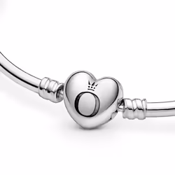 Pandora Moments Heart Clasp Bangle Bracelet 596268-17 For Women