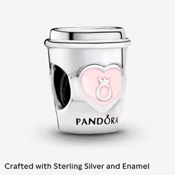 Pandora Jewelry Take a Break Coffee Cup Charm - Fun  Original Charm Charm Bracelets - Perfect Charm for Mom  Sister  Daughter & More - Sterling Silver