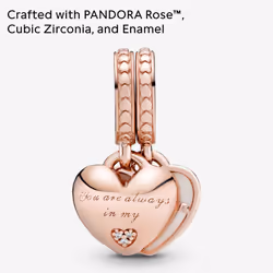 PANDORA Mother & Daughter Hearts  Silver Enamel