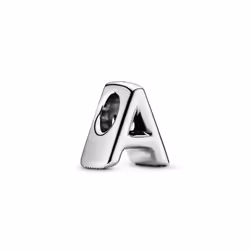 Pandora Jewelry Letter A Alphabet Charm - Beautiful Charm Letter for Pandora Charm Bracelets - Silver  No Box