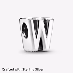 Pandora Letter W Alphabet Charm - Compatible Moments Bracelets - Jewelry for Women - Gift for Women in Your Life - Made with Sterling Silver