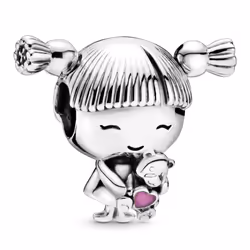 Pandora Little Girl Charm With Pink Enamel 798016EN160 For Women
