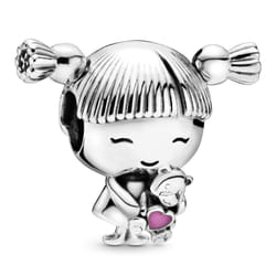 Pandora Little Girl Charm With Pink Enamel 798016EN160 For Women