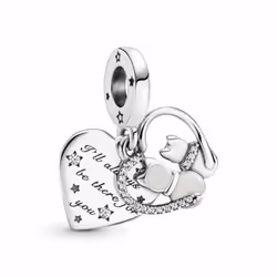 Pandora Cats & Hearts Dangle Charm - Compatible Moments Bracelets - Jewelry for Women - Gift for Women - Made with Sterling S ...