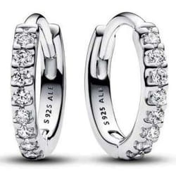 Pandora 293015C01 earring Hoop earrings Sterling silver Silver