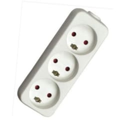 Mercodan 980215 power extension 1.5 m 3 AC outlet(s) White