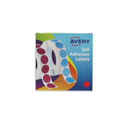 Avery Labels in Dispenser Round 19mm Diameter Red (Pack 1120 Labels) 2