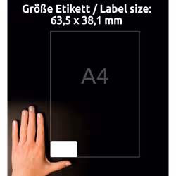 Avery L7160-100 self-adhesive label Rounded rectangle Permanent White 2100 pc(s) - Additional view 5